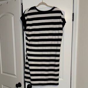Black and White Striped Dress